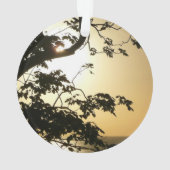 Sunset Through Trees II Tropische fotografie Ornament (achterkant)