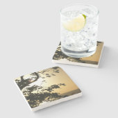 Sunset Through Trees II Tropische fotografie Stenen Onderzetter (Zijkant)