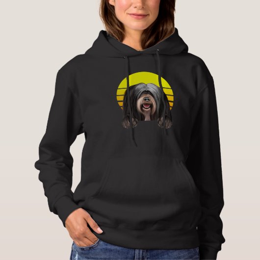  Sunset Tibetan Terrier Dog Hoodie (Voorkant)