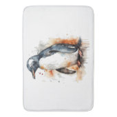 Sunset Tones Waterverf Penguin Badmat (Voorkant Verticaal)