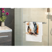 Sunset Tones Waterverf Penguin Handdoek