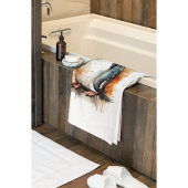 Sunset Tones Waterverf Penguin Handdoek