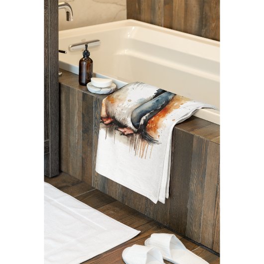 Sunset Tones Waterverf Penguin Handdoek