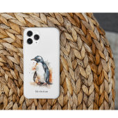 Sunset Tones Waterverf Penguin, op maat Case-Mate iPhone Case