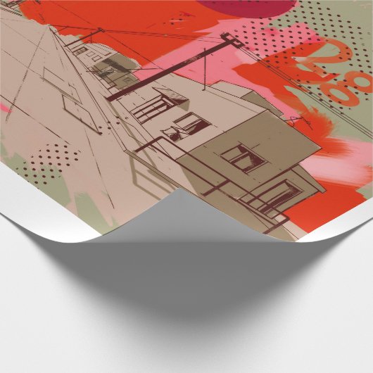 sunset town cadeaupapier (Hoek)