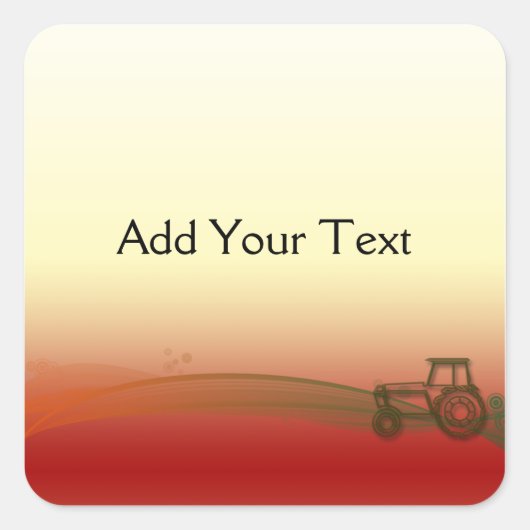 Sunset Tractor Sticker (Voorkant)