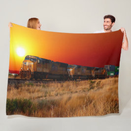 SUNSET TRAIN FLEECE DEKEN
