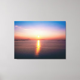 Sunset Tranquility Over Calm Waters Canvas Afdruk