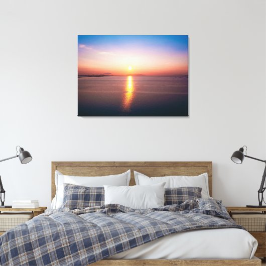 Sunset Tranquility Over Calm Waters Canvas Afdruk (Insitu (Slaapkamer))