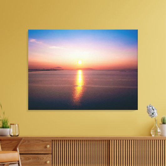 Sunset Tranquility Over Calm Waters Canvas Afdruk (Insitu (Woonkamer))