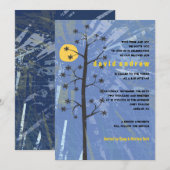 Sunset Tree Bar Mitzvah-uitnodiging Kaart (Voorkant / Achterkant)