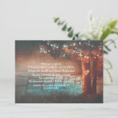 Sunset Tree Lights Rustieke Outdoor Engagement Par Kaart (Staand voorkant)