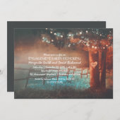 Sunset Tree Lights Rustieke Outdoor Engagement Par Kaart (Voorkant / Achterkant)