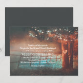 Sunset Tree Lights Rustieke Outdoor Huwelijksuitno Kaart (Voorkant / Achterkant)