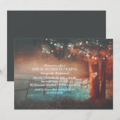 Sunset Tree Lights Rustieke Outdoor Vrijgezellenfe Kaart (Voorkant / Achterkant)