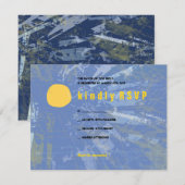 Sunset Tree of Life Bar Bat Mitzvah Antwoorden Kaa RSVP Kaartje (Voorkant / Achterkant)