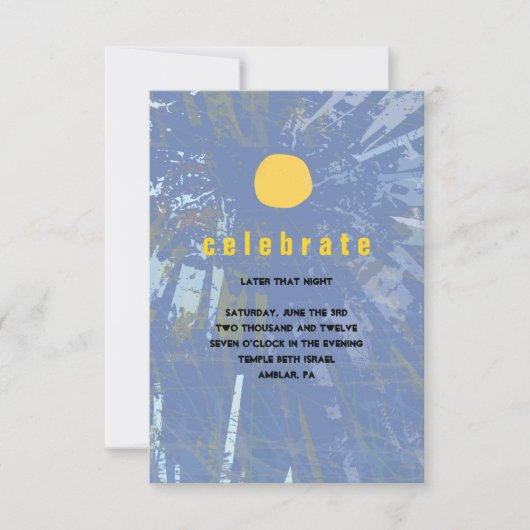 Sunset Tree of Life Bar Bat Mitzvah Party Kaart (Voorkant)