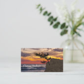 Sunset Tree Reisschrijver Blogger Magazine Visitekaartje (Staand voorkant)