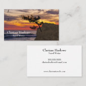 Sunset Tree Reisschrijver Blogger Magazine Visitekaartje (Voorkant / Achterkant)