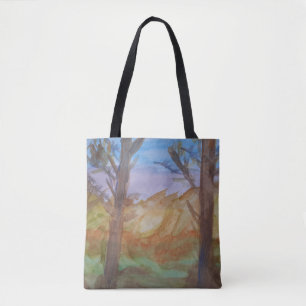 Sunset Trees Canvas tas