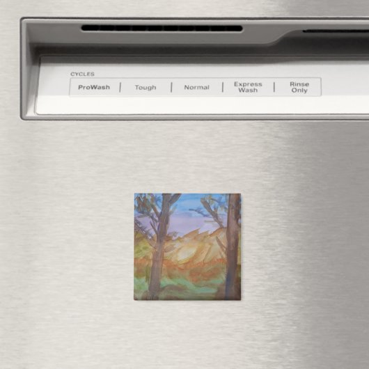 Sunset Trees Magnet (Insitu (Vaatwasser))