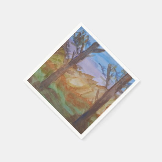 Sunset Trees Papier Servet (Hoek)