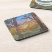 Sunset Trees Plastic Onderzetter (Linkerzijde)