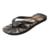 Sunset Tropical Beach Palm Trees personaliseren Teenslippers (Schuin)