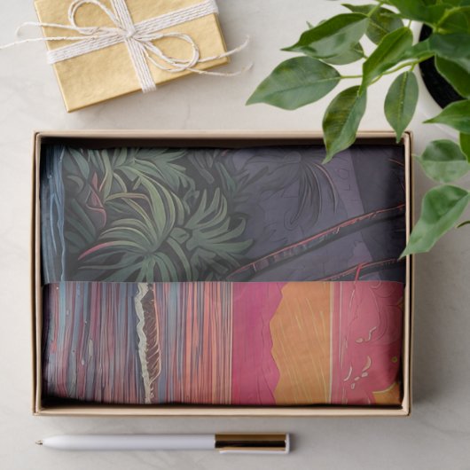 Sunset Tropical Beach Paradise Island Tissuepapier (Geschenk)