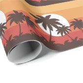 Sunset Tropical Palm Beach  Cadeaupapier (Rol Hoek)