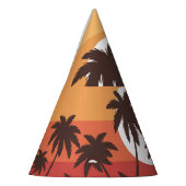 Sunset Tropical Palm Beach Feesthoedjes (Links)