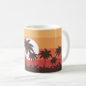 Sunset Tropical Palm Beach Koffiemok (Voorkant rechts)