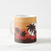 Sunset Tropical Palm Beach Koffiemok (Voorkant links)