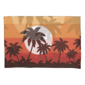 Sunset Tropical Palm Beach Kussensloop (Voorkant)