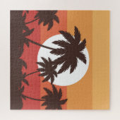 Sunset Tropical Palm Beach Legpuzzel (Horizontaal)