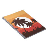 Sunset Tropical Palm Beach Notitieboek (Rechterzijde)