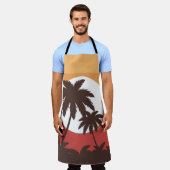 Sunset Tropical Palm Beach Schort (Gedragen)