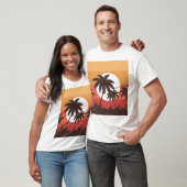 Sunset Tropical Palm Beach T-shirt (Unisex)