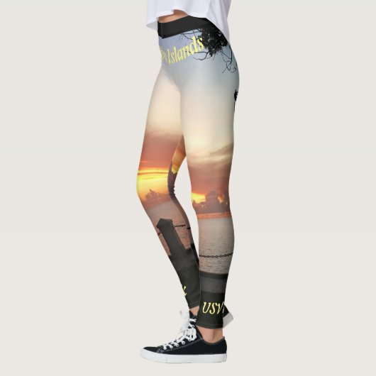 Sunset Tropical Virgin Islands personaliseren Leggings (Links)