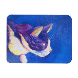 Sunset Tuxedo Cat Lover Custom Art Magnets Magneet