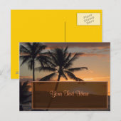 SUNSET-uitnodiging Briefkaart (Voorkant / Achterkant)