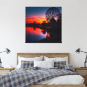 Sunset Uitzicht Landscape One Canvas Afdruk (Insitu (Slaapkamer))