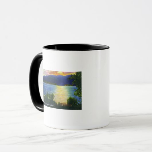 Sunset Uitzicht of Prospect Mountain Mok (Voorkant links)