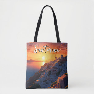 Sunset Uitzicht Santorini Griekenland Cycladen Rei Tote Bag