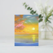 Sunset Uitzicht Seascape Landscape Painting - Mult Briefkaart (Staand voorkant)