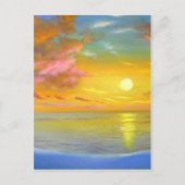 Sunset Uitzicht Seascape Landscape Painting - Mult Briefkaart (Voorkant)