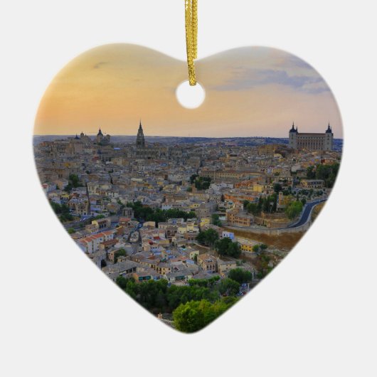 Sunset uitzicht Toledo Spanje Keramisch Ornament (Voorkant)