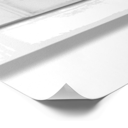 Sunset Uitzicht Trompe l'oeil Fake Window Poster (Hoek)