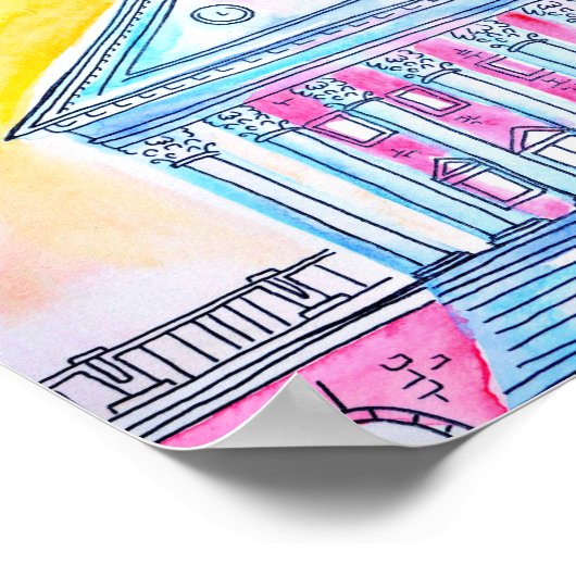 Sunset UVA Rotunda Poster (Hoek)