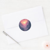 Sunset Valley -  Ronde Sticker (Envelop)
